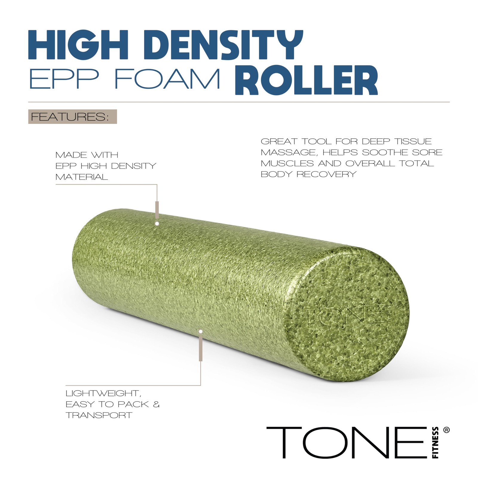 High Density Epp Foam Exercise Foam Roller For Yoga, Pilates, Stretching