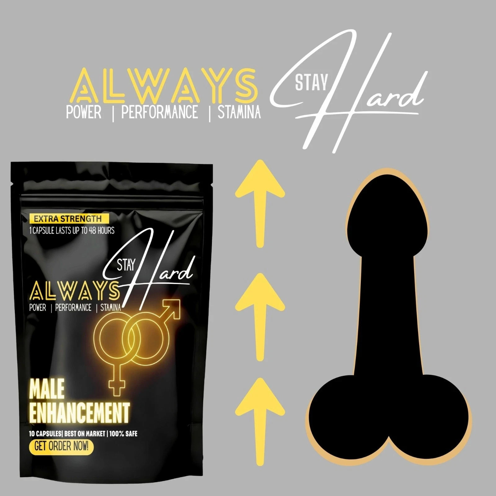 Golden Bullet 20 Best Enhancement, Male Supplement for Men ALL NATURAL#