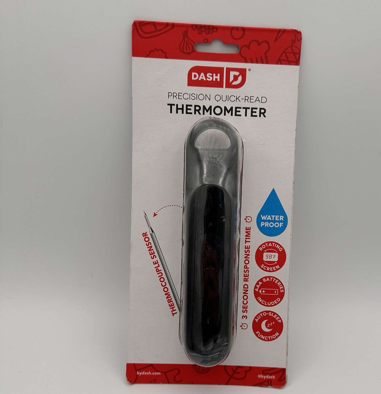 Precision Quick-Read Meat Thermometer - Waterproof Kitchen and Outdoor Food Dash