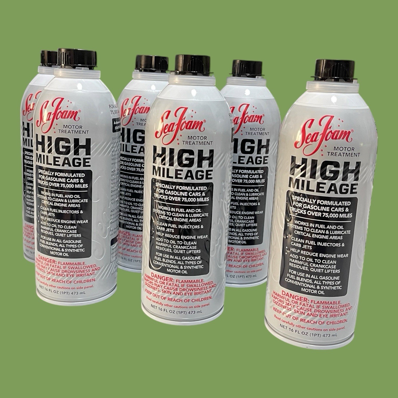 Sea Foam HM16 High Mileage Fuel Injector Cleaner 16oz HM-16 (Pack of 6) BK