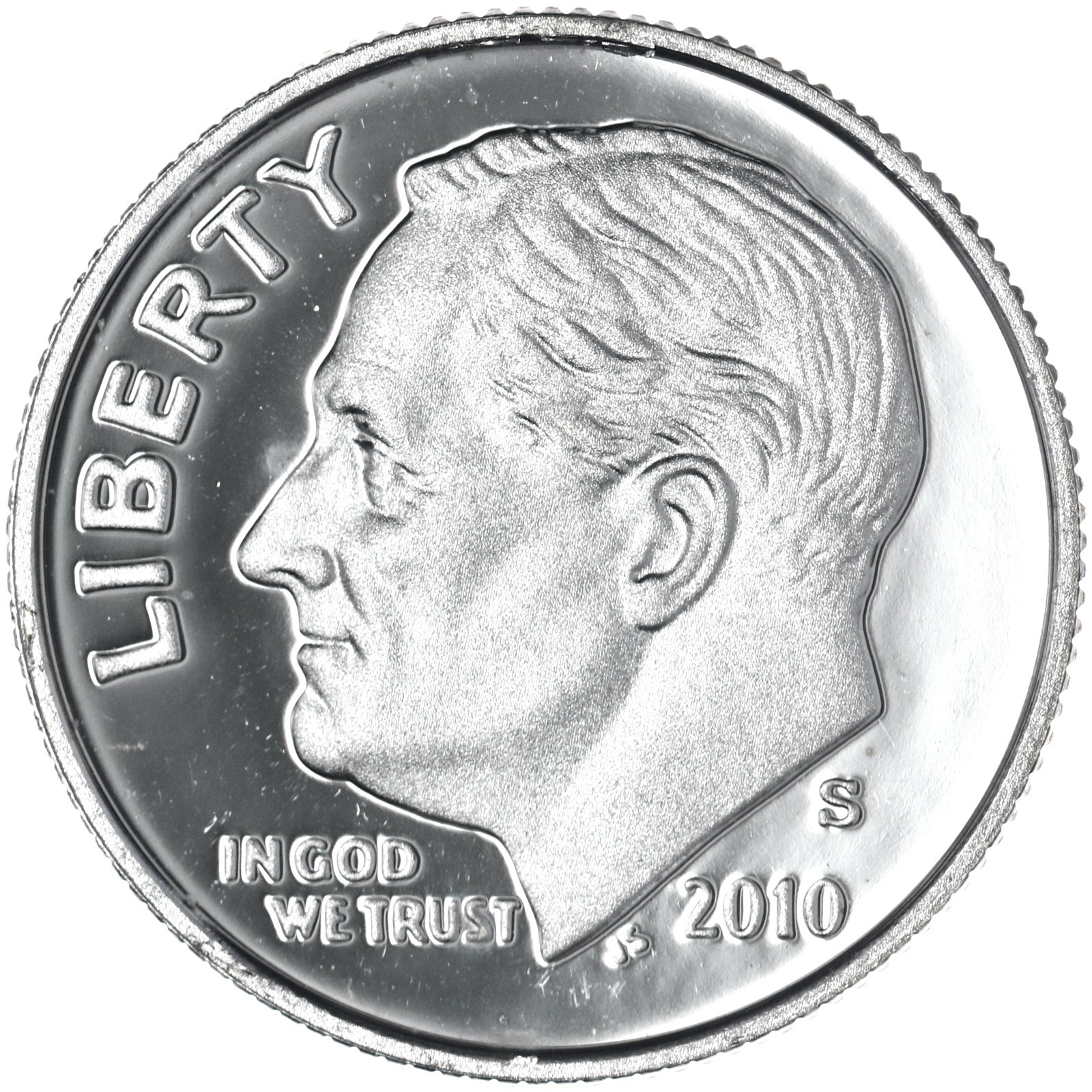 2010 S Roosevelt Dime Gem DCam Proof CN-Clad