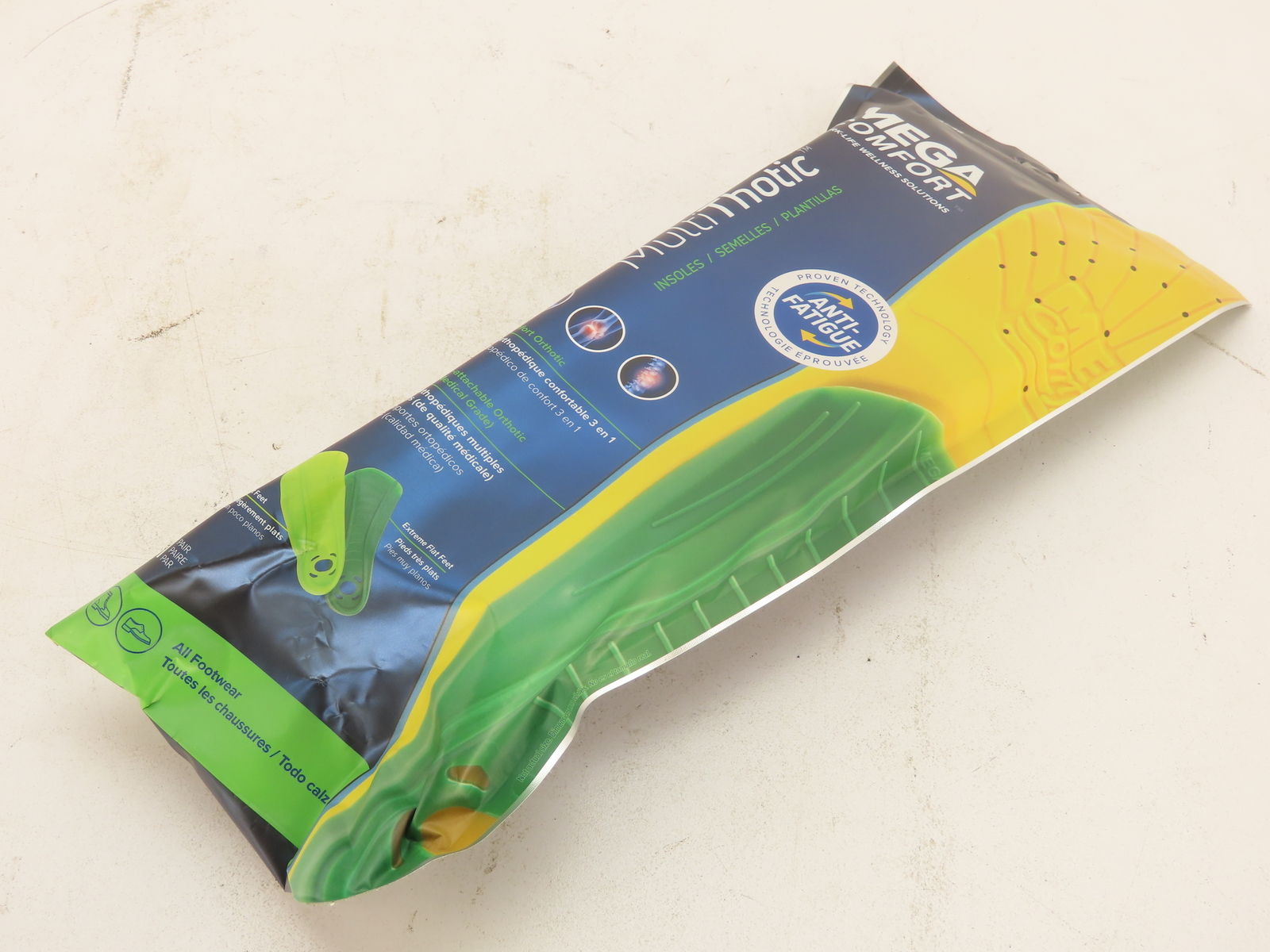 MegaComfort MultiThotic 3IN1 ORTHOTIC DUAL LAYER MEMORY FOAM  Insoles Mens 14-15