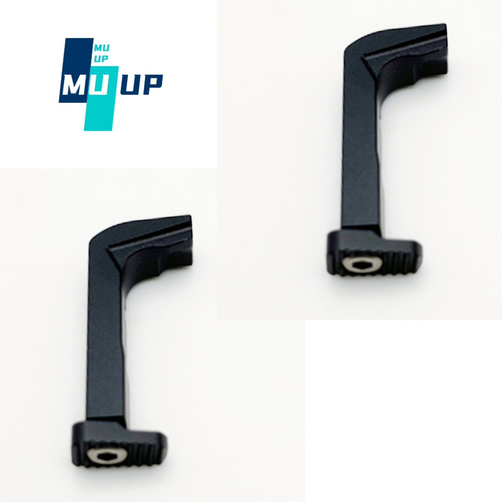 2 Pack Extended Magazine Release for Gen 3 Glock 17 19 26 34 Aluminum Black