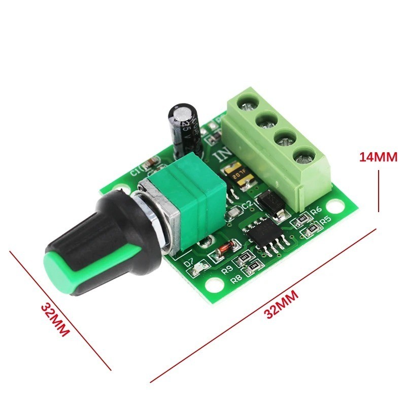 DC Motor Speed Controller PWM 1.8V-12V 2A Variable Speed Regulator