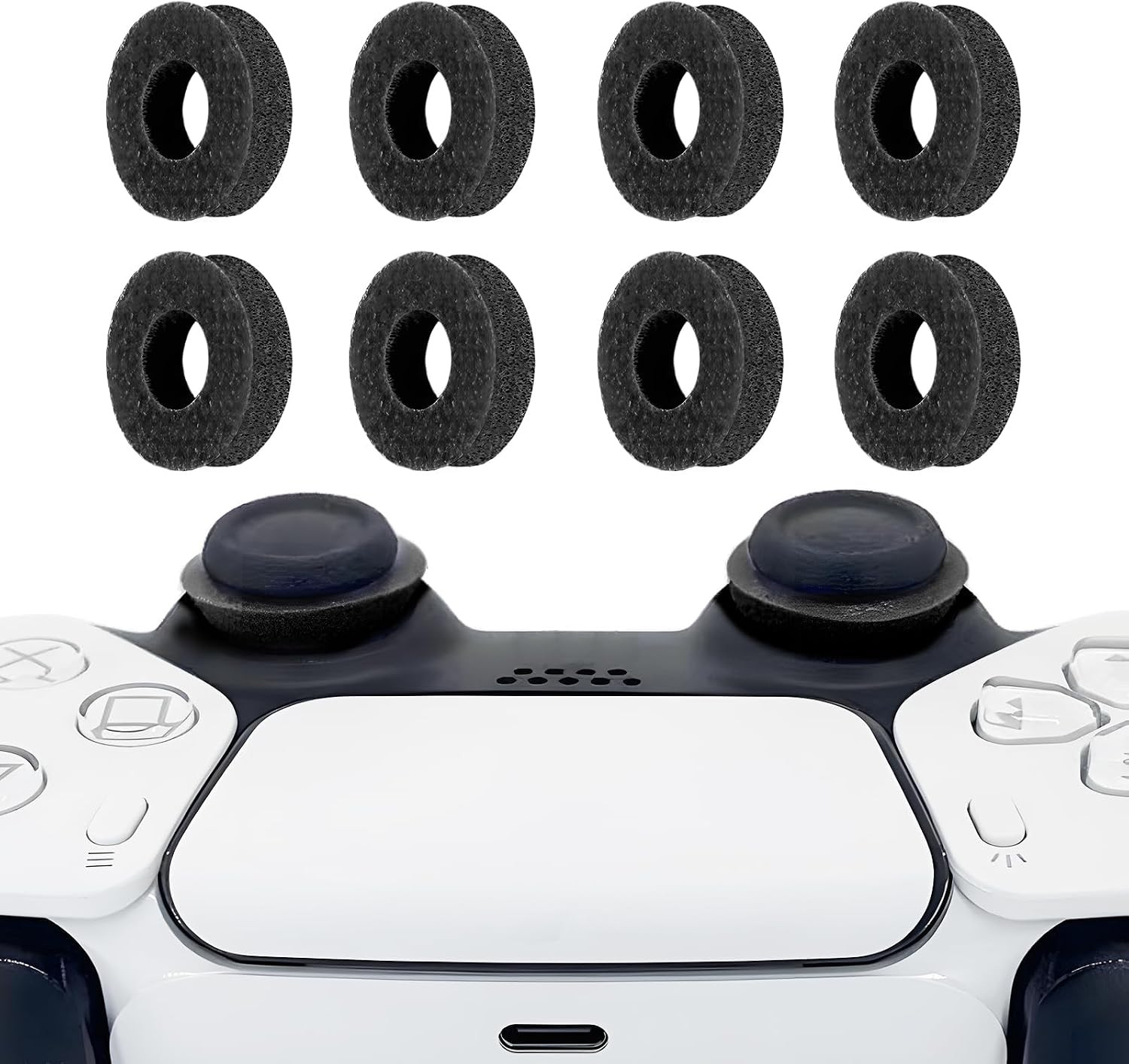 Precision Rings Aim Assist 8 Pack for PS5 PS4 Xbox Controller Accessories