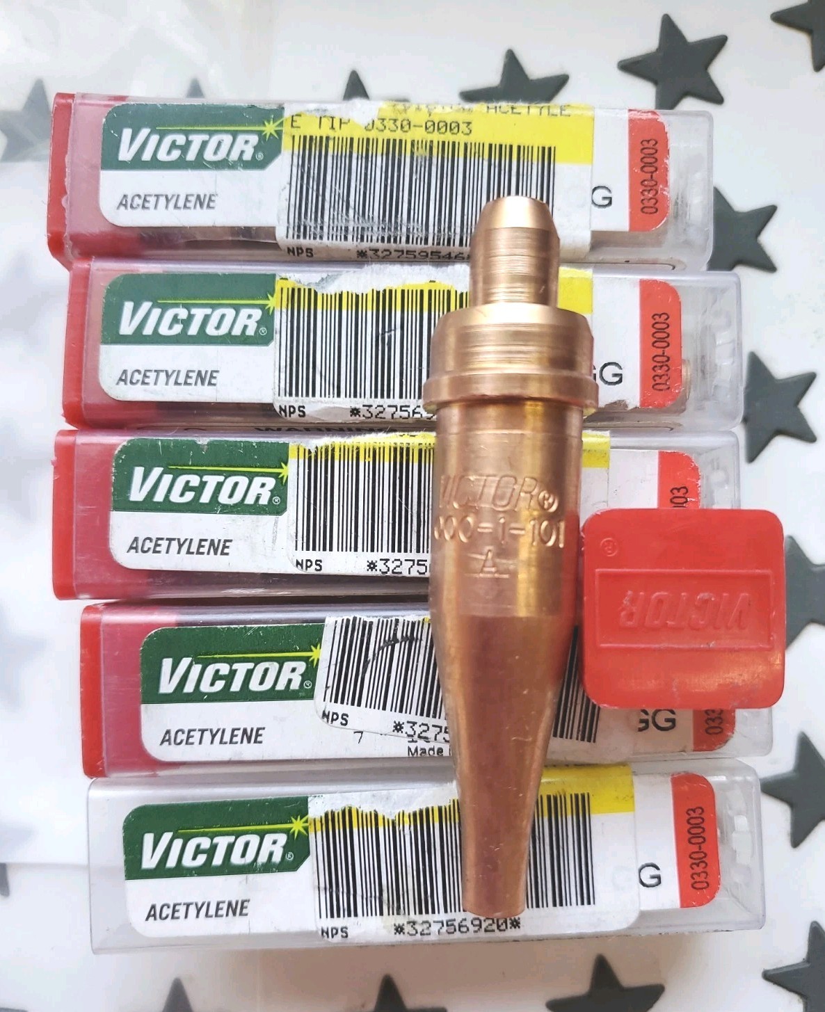 5 Victor 000-1-101 Acetylene Cutting Torch Tip Welding LOT FREE SHIPPING