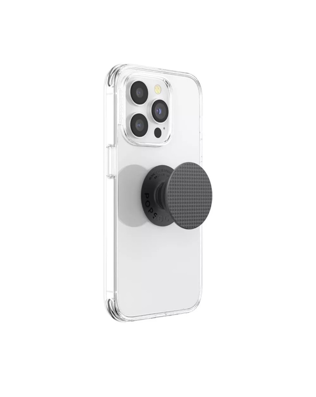 POPSOCKETS PopGrip Knurled Texture Black Phone Holder Black Textured Studded