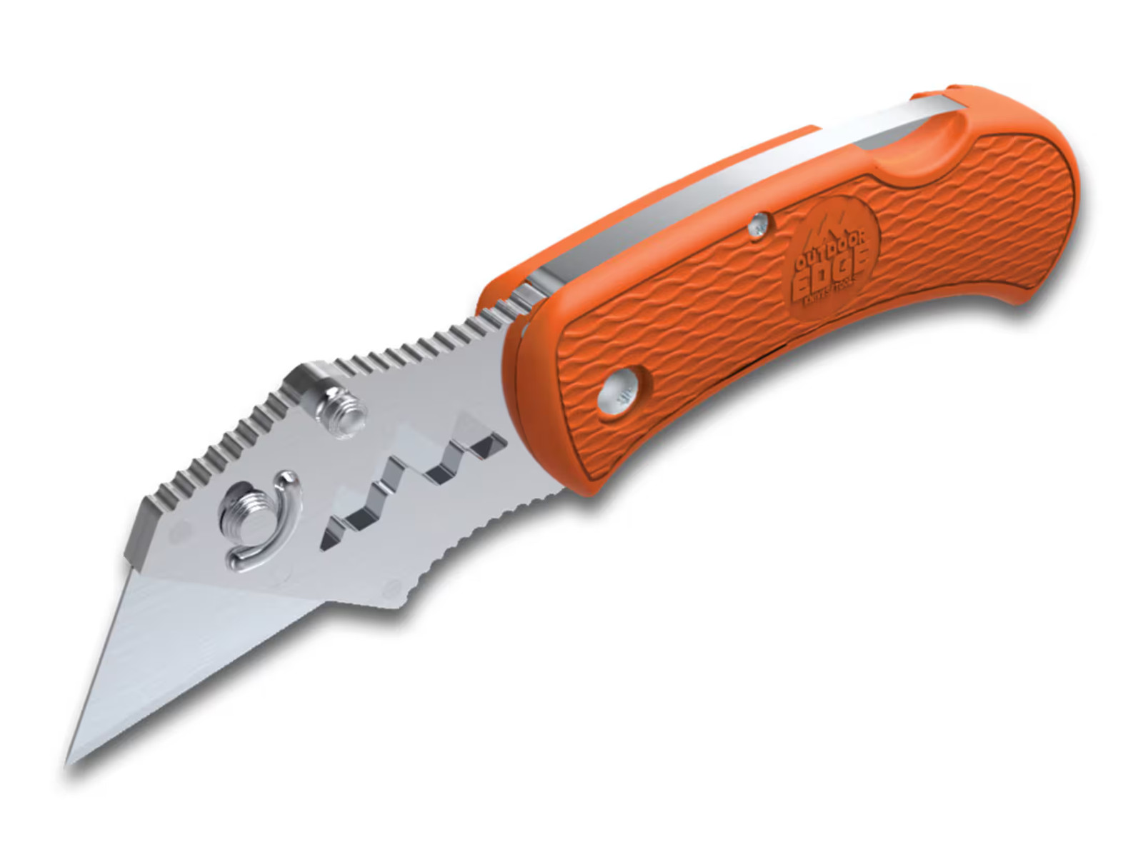 Outdoor Edge B.O.A. Utility Knife Pocket Knife 1" Razor 420J2 Satin Blade Glass