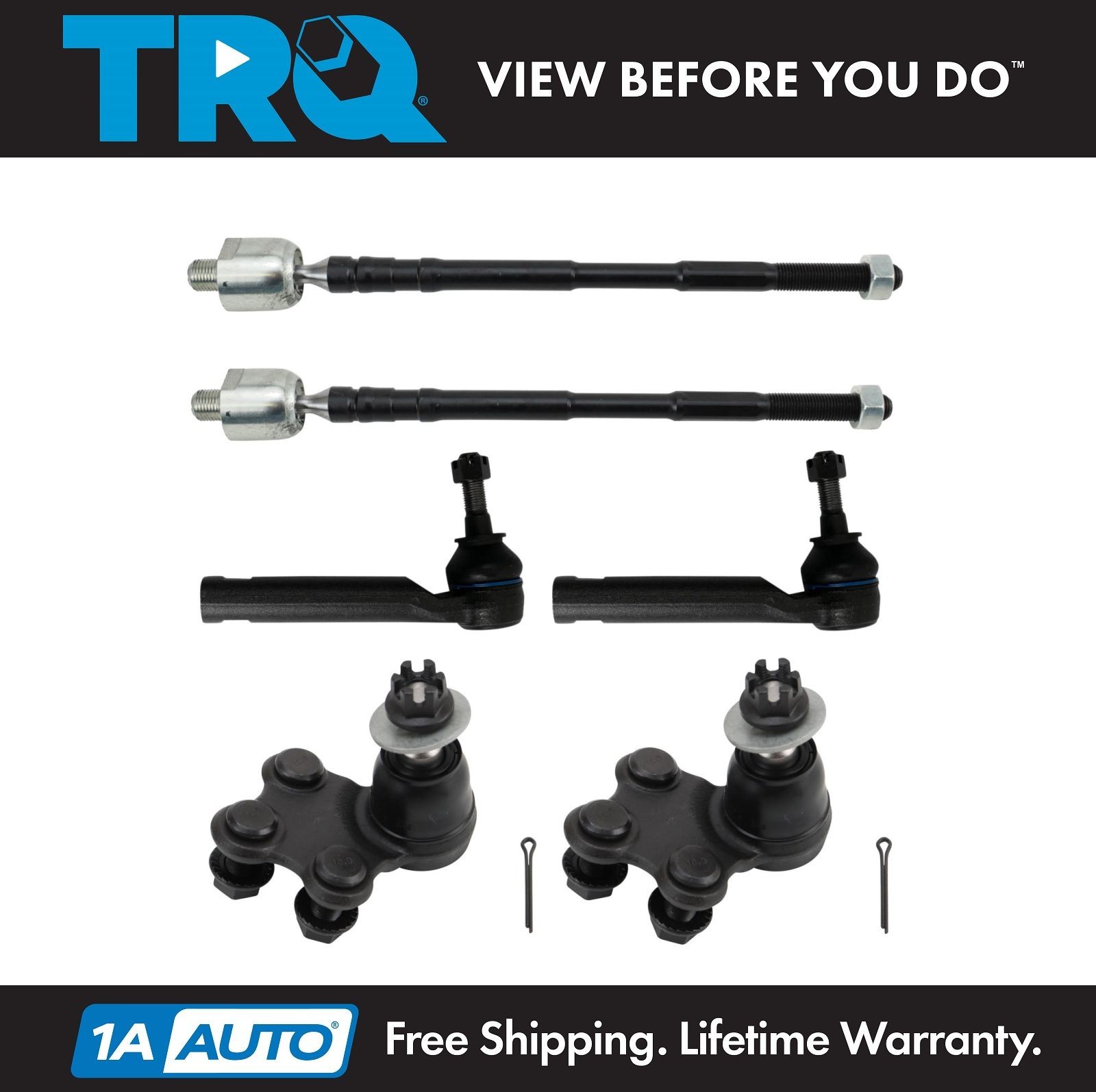TRQ Front Steering & Suspension Kit Fits 17-19 Subaru