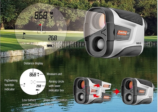 Caddytek Golf Laser Rangefinder with Pin Seeking and Slope CaddyView V2