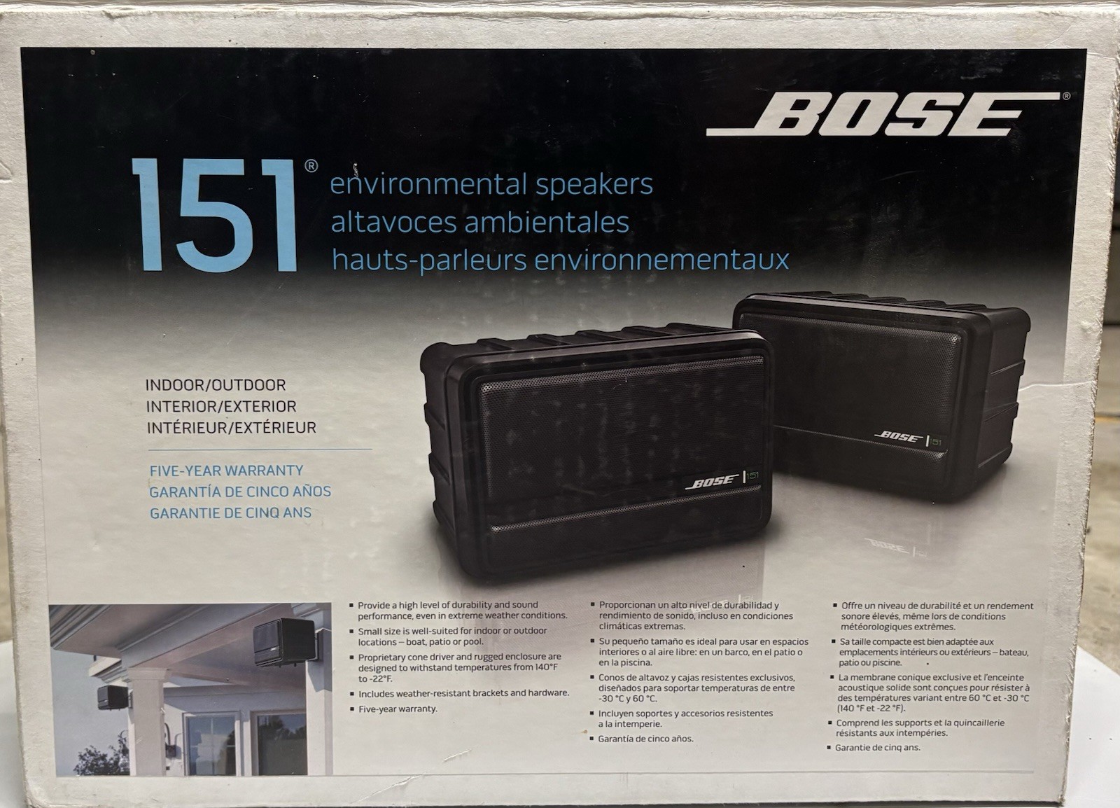Bose 151 Indoor Outdoor Environmental Speaker Pair w/Mounts (2) Pair Available