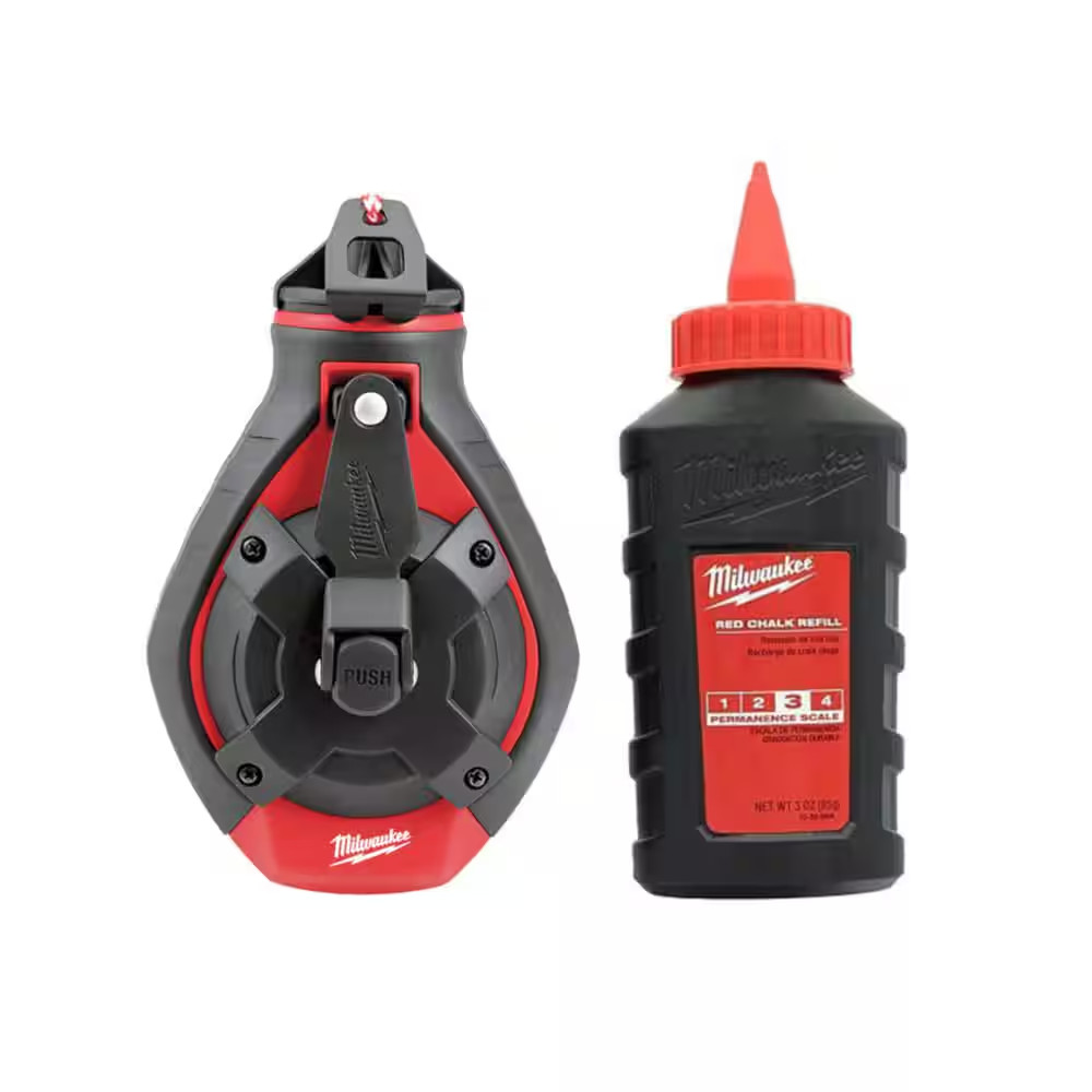 100 Ft. Bold Line Chalk Reel Kit with Red Chalk