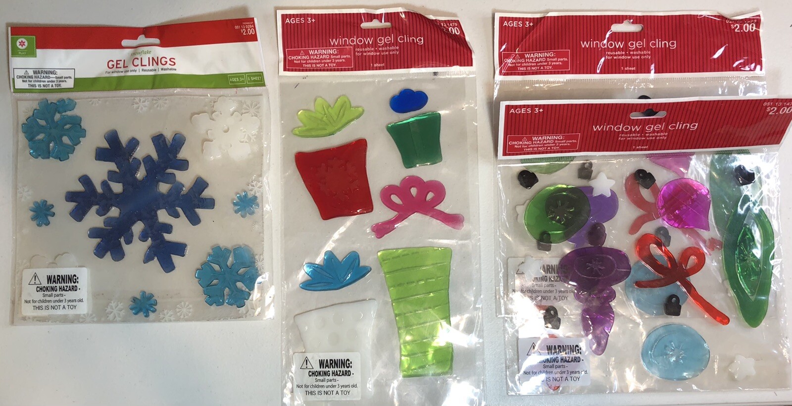 Christmas, Etc., Window Gels