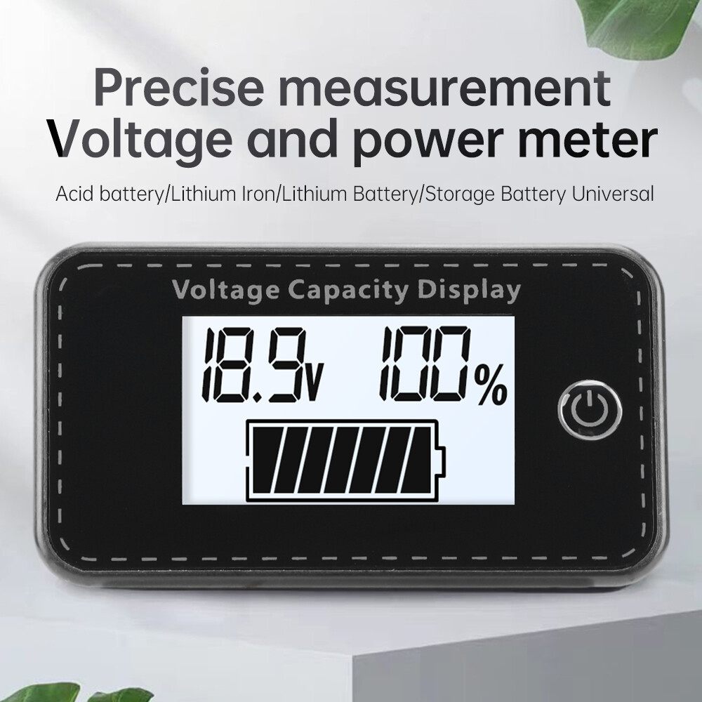 LCD Digital Battery Capacity Indicator DC 5-100V Voltmeter Voltage Meter Gauge