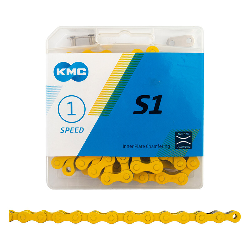 Chain KMC S1 1speed 1/2 x 1/8 Yellow 112L