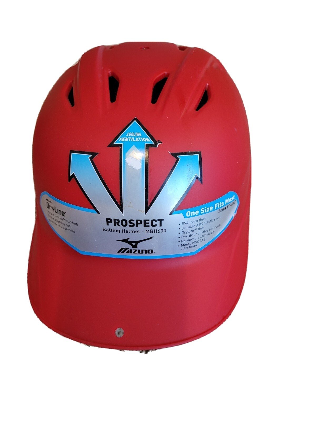 Mizuno Prospect youth batting helmet MBH600 Red Maroon new 6” - 6 3/4”-NEW