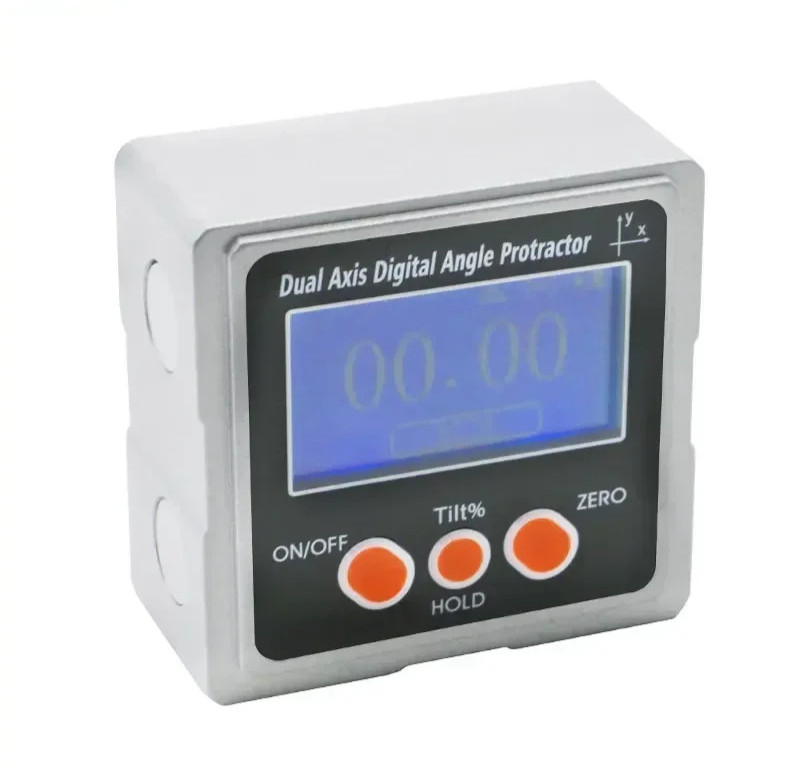 Metal Digital Inclinometer Dual Axis Magnetic Bevel Box Backlit Angle Finder