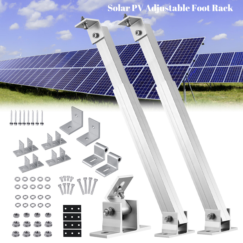 2x Adjustable Angle Solar Panel Mounting Brackets Solar Panel Tilt Mount Bracket