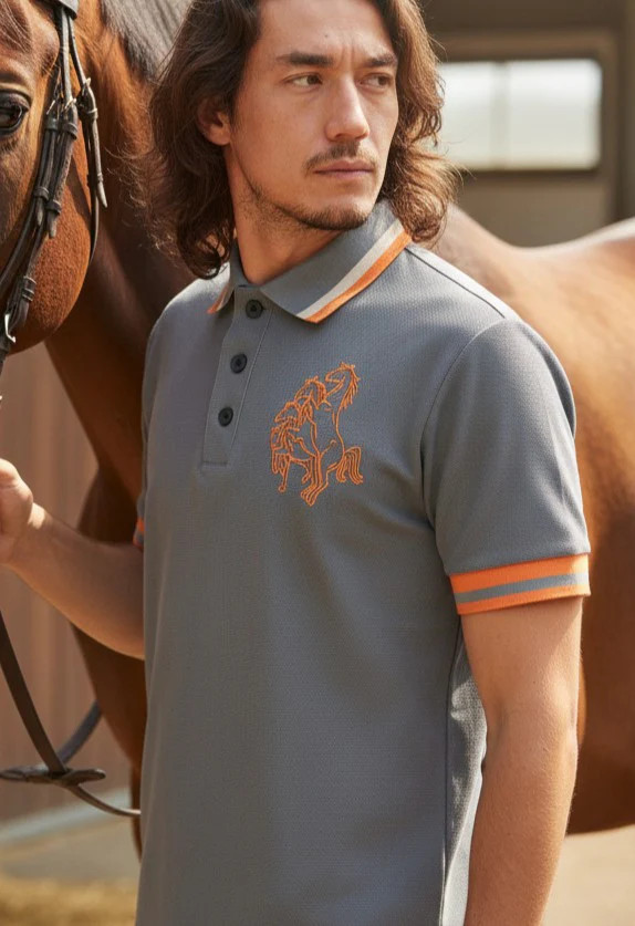 Quadriga [LINKA] Men's Mesh Polo Shirt (3-Button)