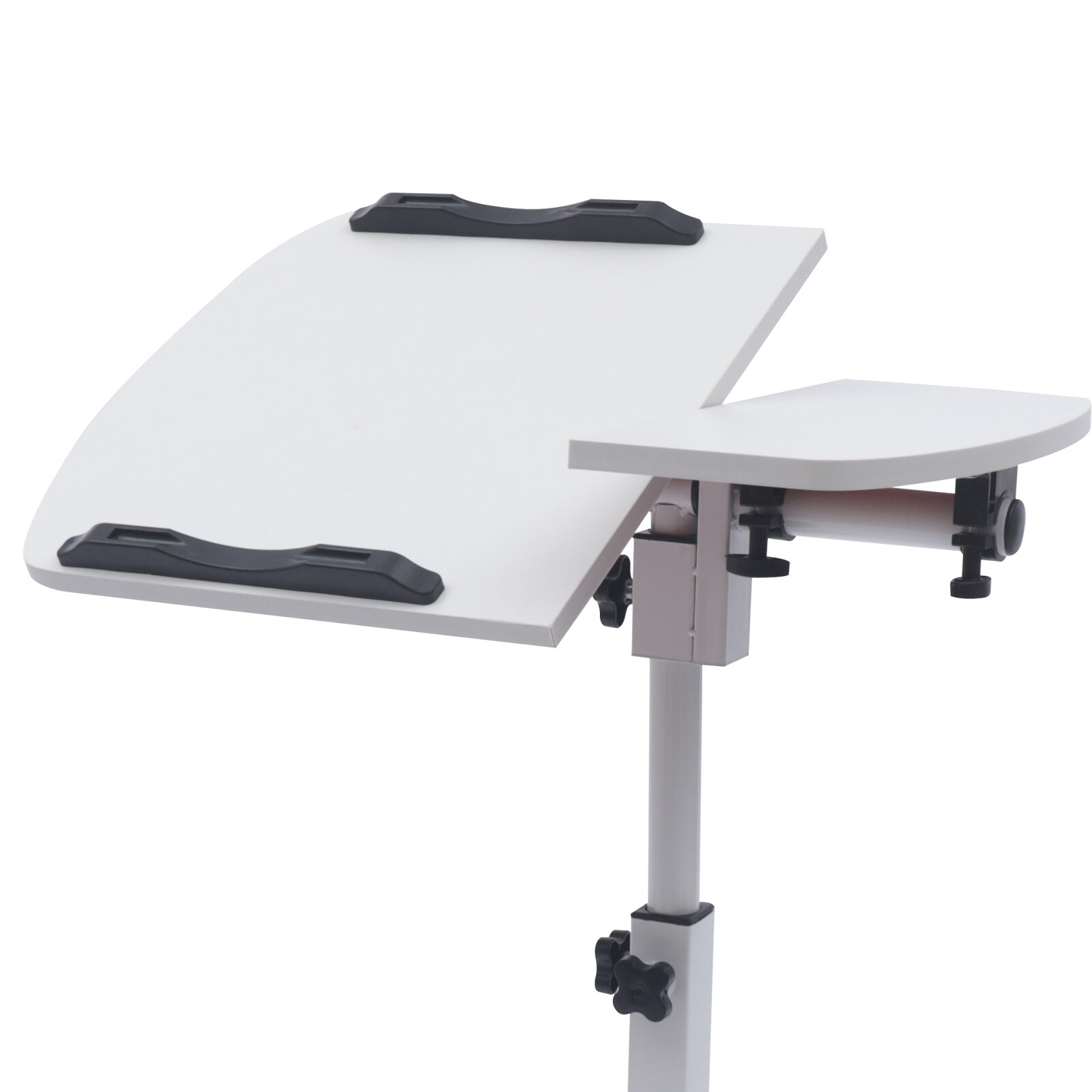 Over Bed Table Mobile Rolling Laptop Stand Computer Bedside Table Adjustable New
