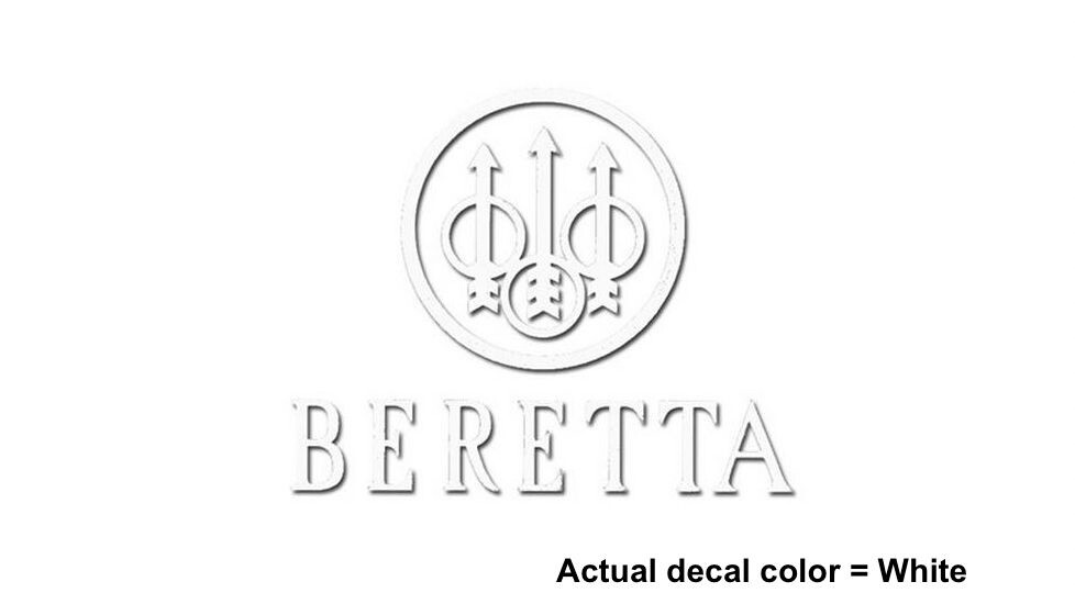Beretta® Logo Window Decal Sticker – White
