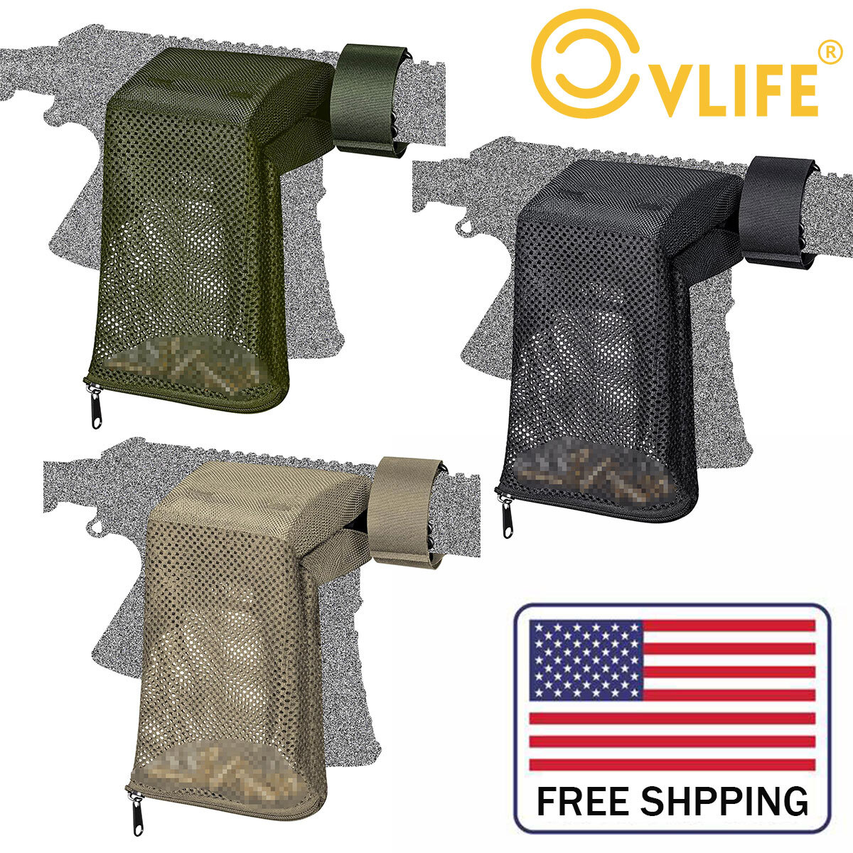 CVLIFE Hunting Brass Catcher Cartridge Collector Mesh Heat Resistant - 3 Colors