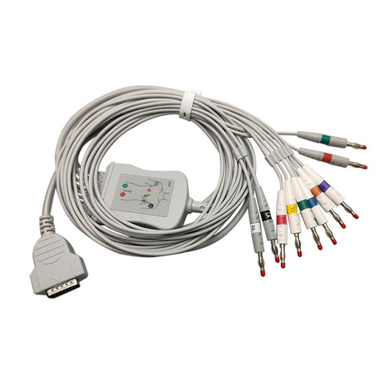 ECG Machine 10 lead Cable,Banana,AHA for GE MAC500 800 1200 1600 Patient Monitor