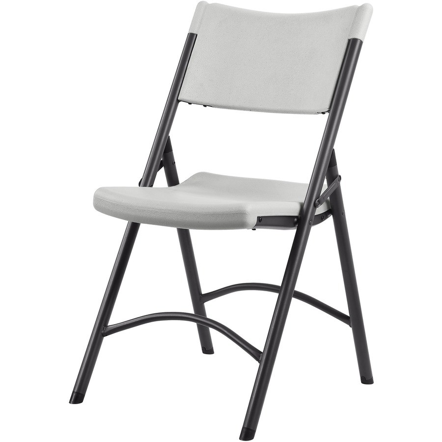 Lorell LLR62515 Heavy-Duty Folding Chair Platinum Seat