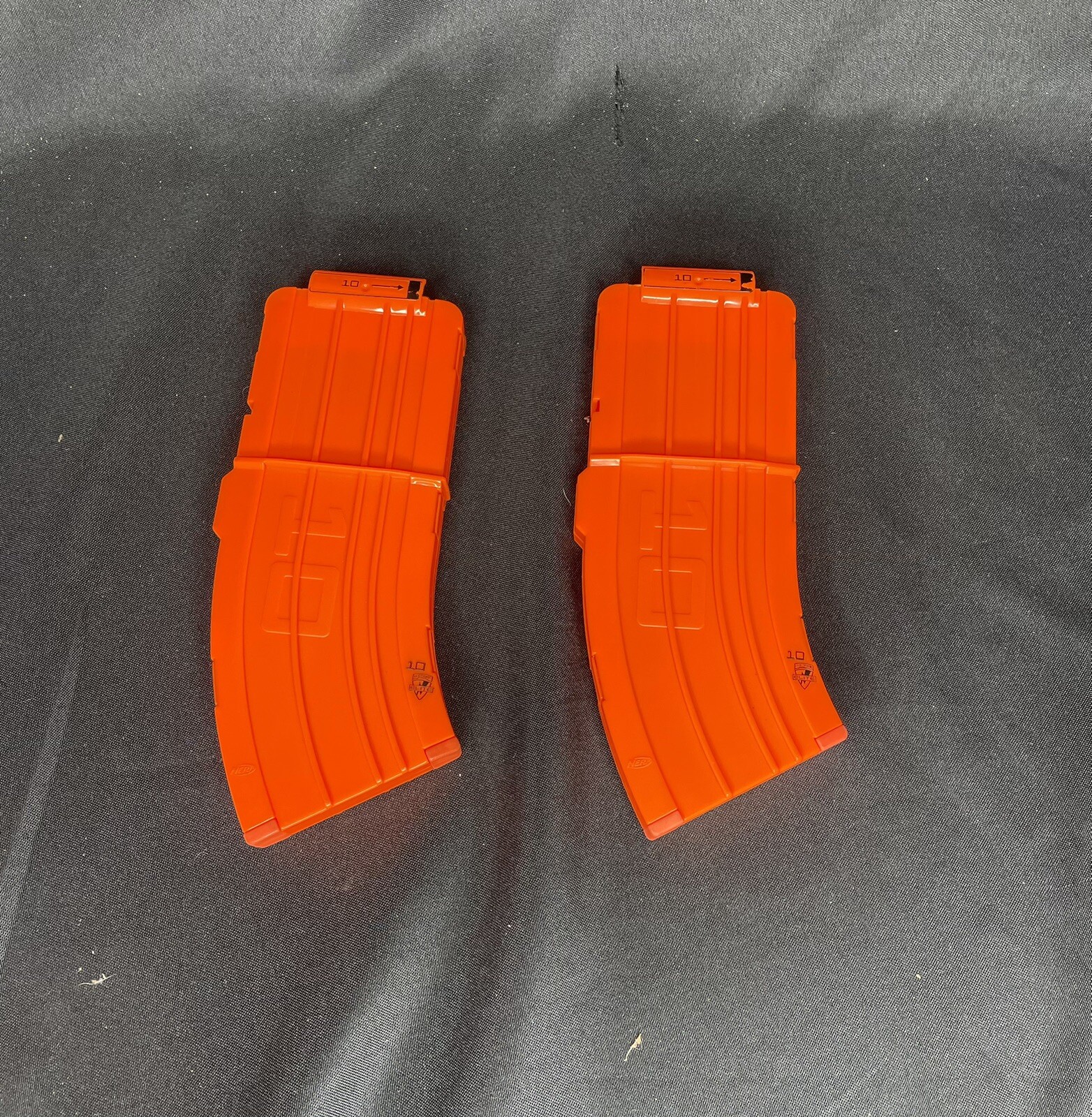 NERF N-Strike Elite 10 Round BANANA MAGAZINE Clip Lot Of 2