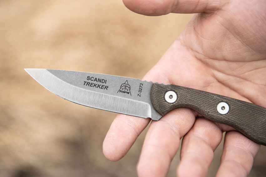 New TOPS Scandi Trekker Fixed Blade Knife STREK-3.5