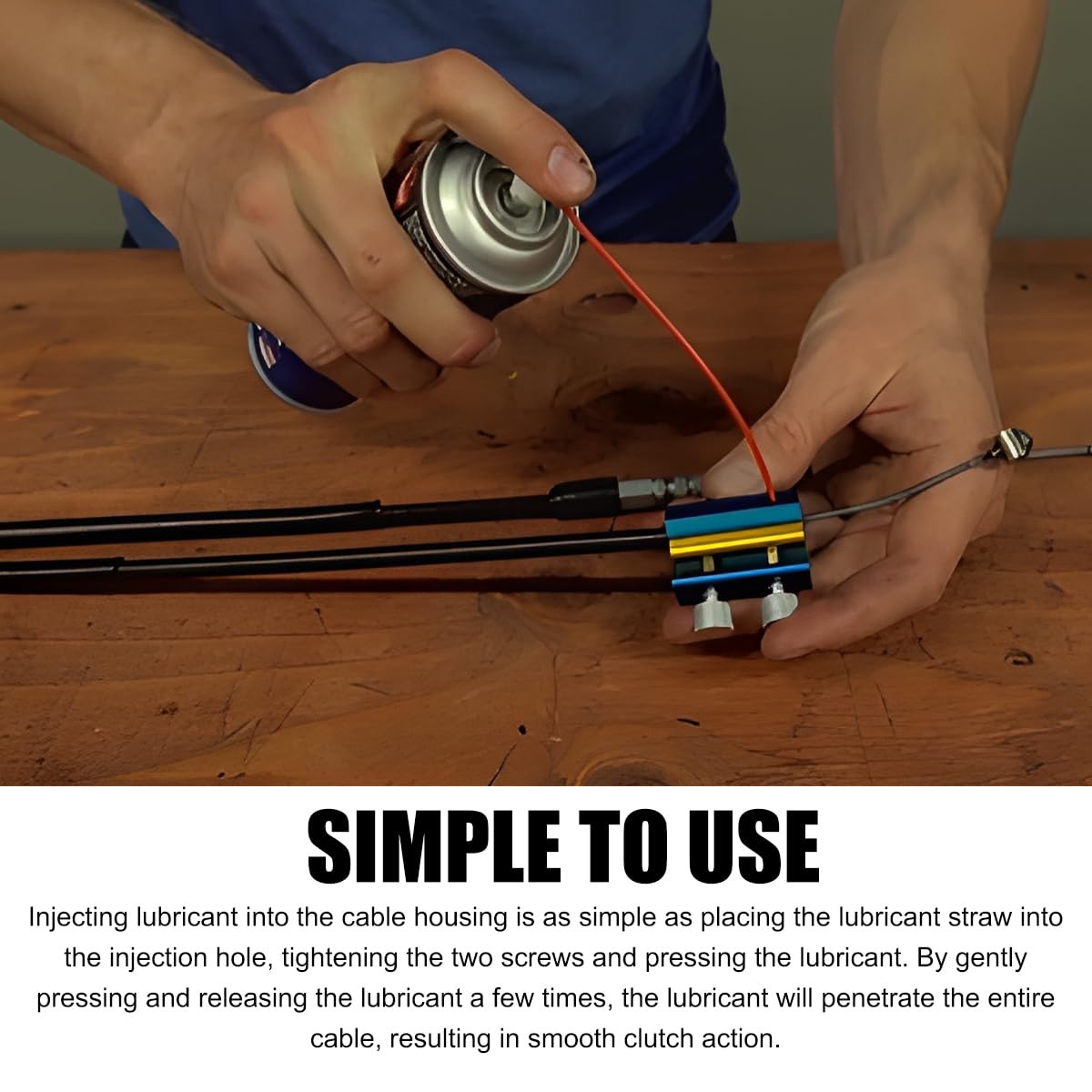 Motorcycle Brake Cable Lubricator Tool Red Cable Luber Tool