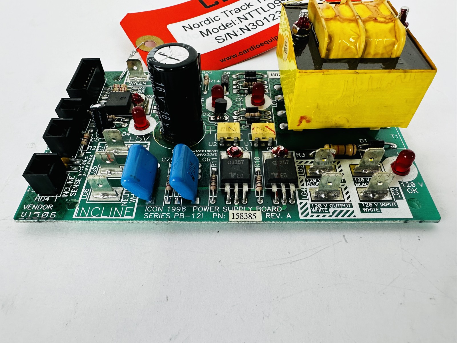NordicTrack NTTL09900 Treadmill Power Supply Control Board 158385 (BP531)