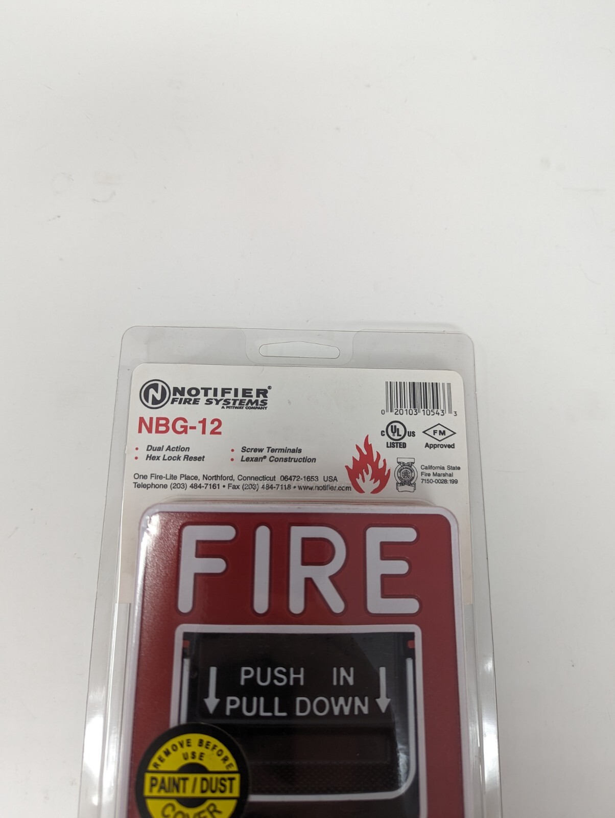 Notifier NBG-12 Dual Action Pull Station for Fire Alarms Manual Pull