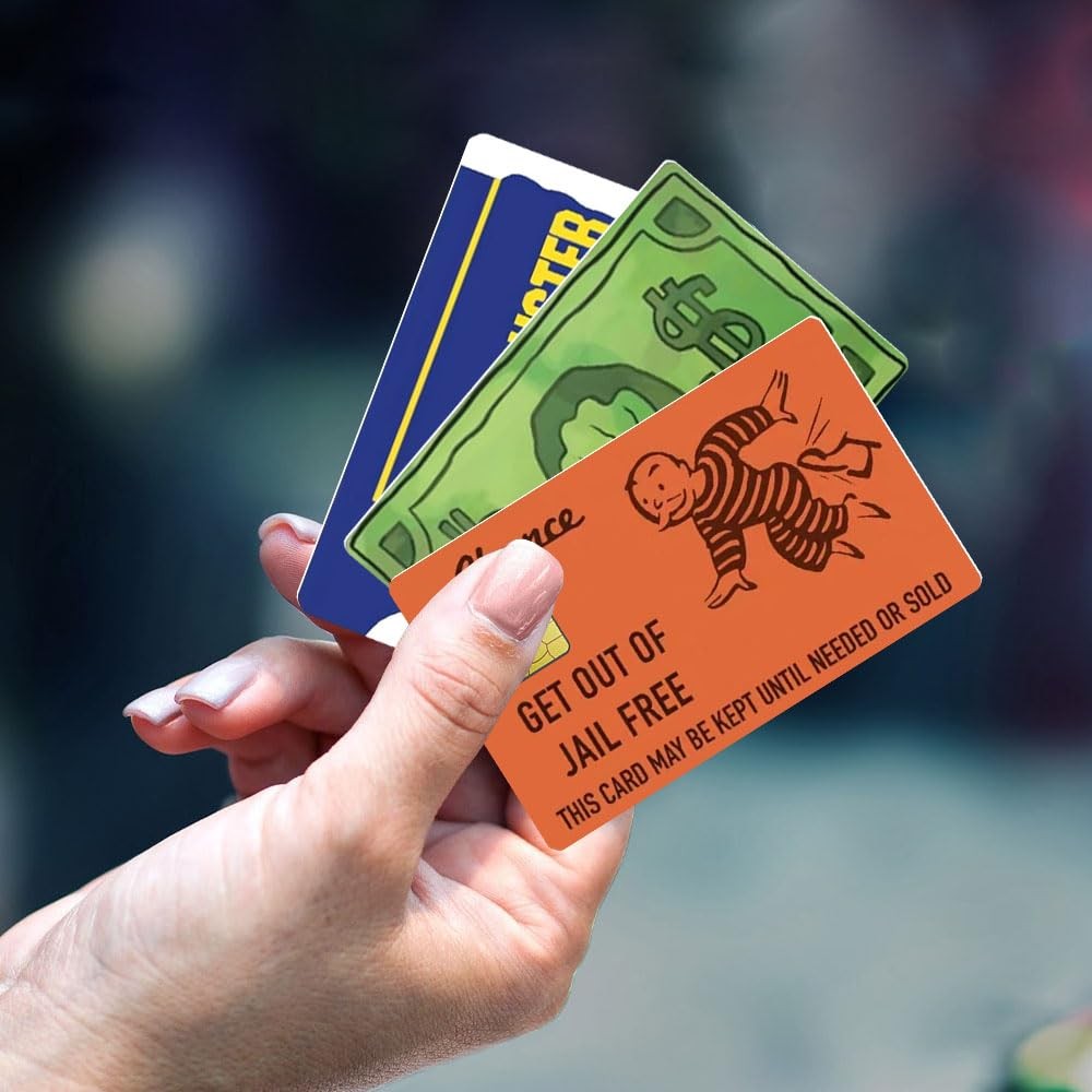 3-Pack Blockbuster Seabucks Get of  Jail Free Credit Card Skin Stickers- S-Chip