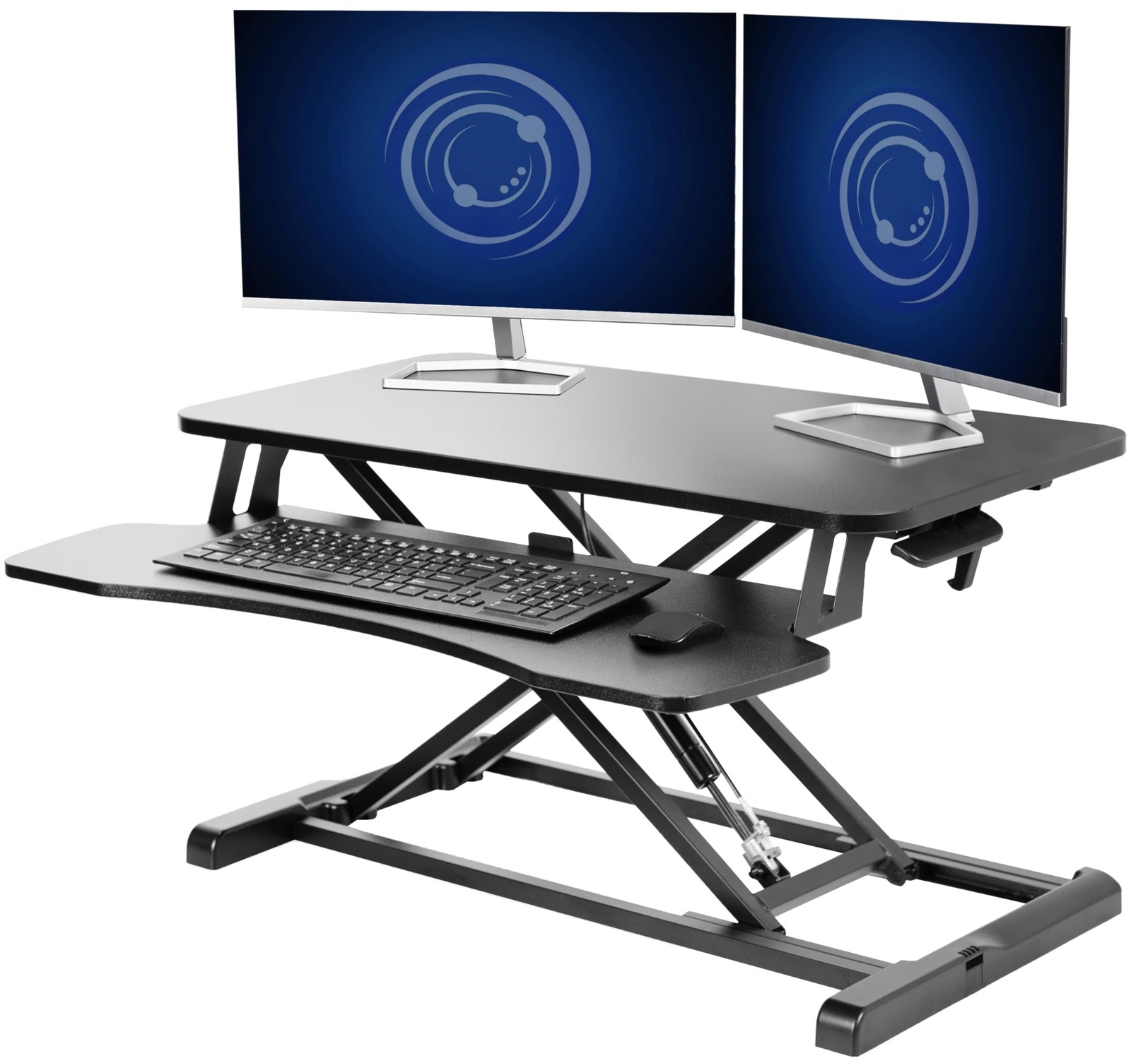VIVO 32" K Series Sit-Stand Desk Converter Riser Dual Monitor & Laptop V000K