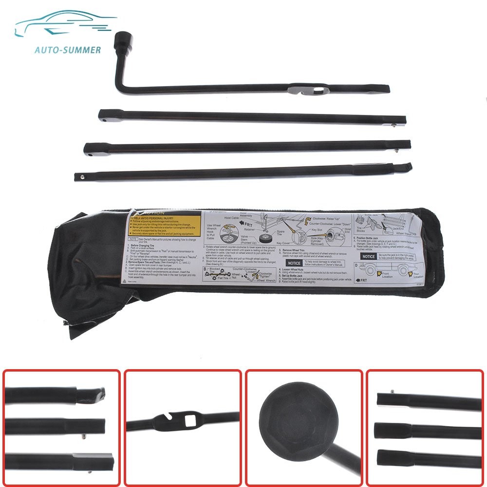 For Chevy GMC Sierra 1500 2500 3500 Spare Tire Lug Wrench Jack Tool Kit 99-2015
