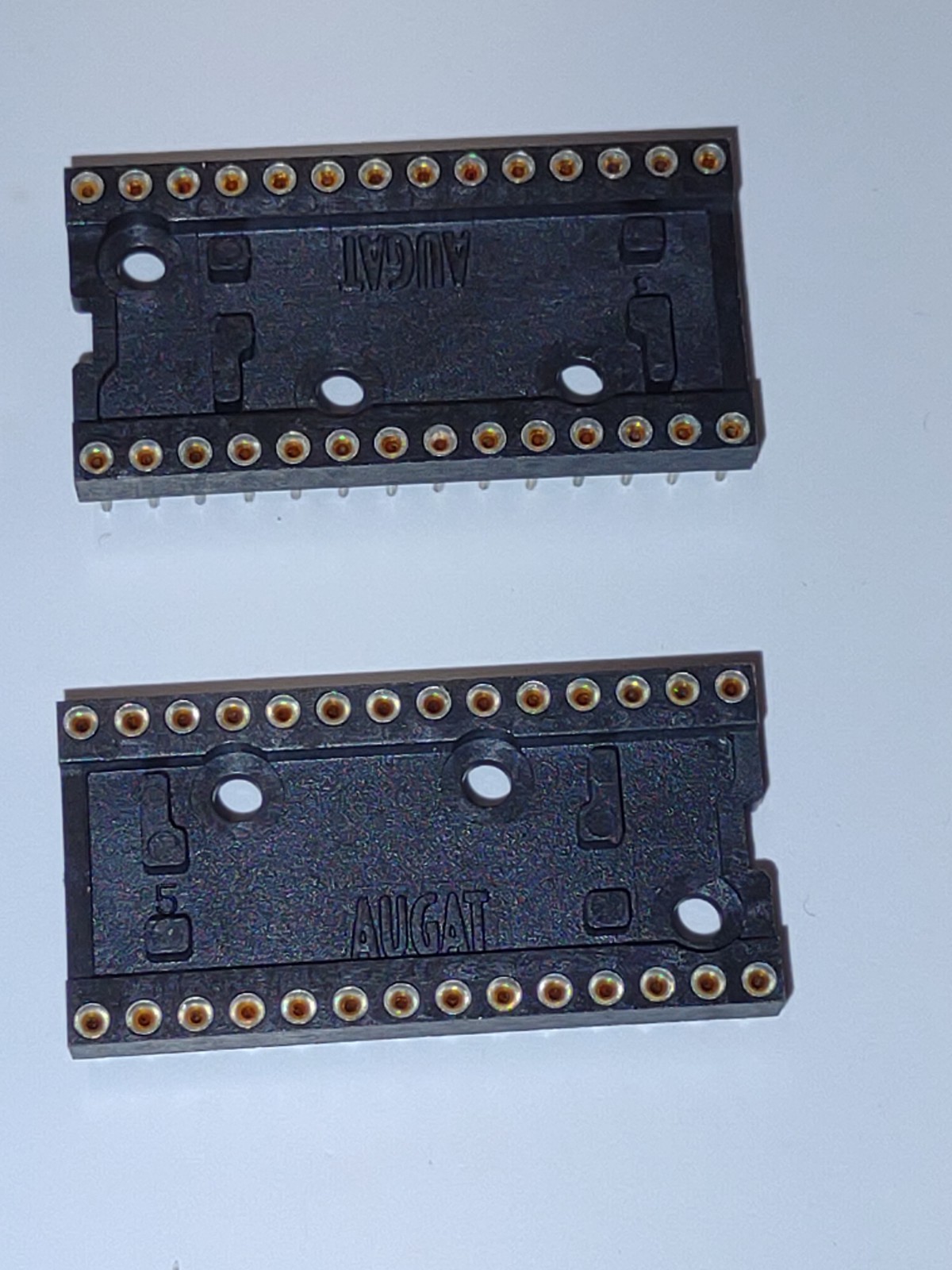 Augat Gold Machined IC Sockets 28 pin DIP Vintage PCB Motherboard Repair 2X
