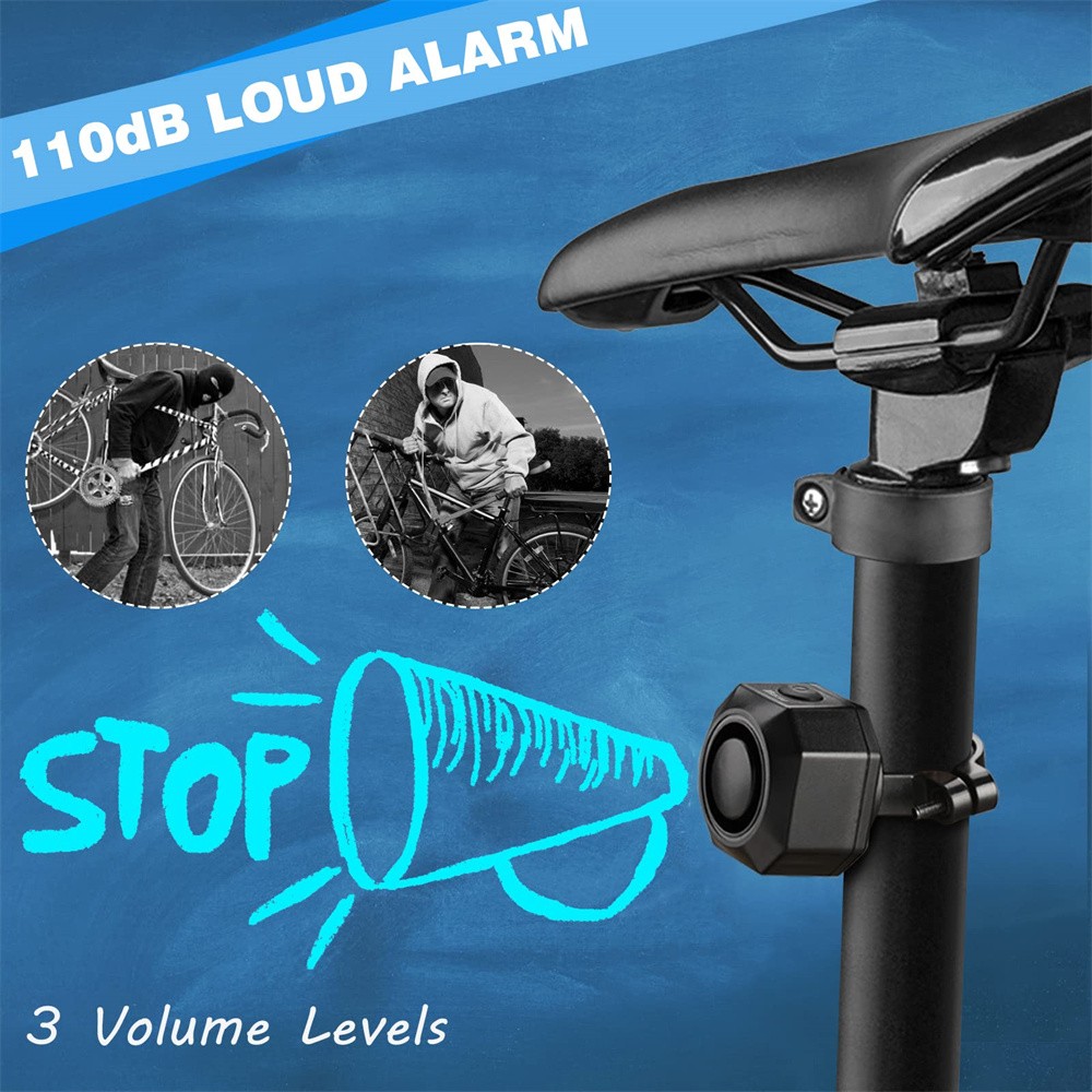 3 Set 110dB Loud Vibration Alarm Security System with Remote Long Range Control