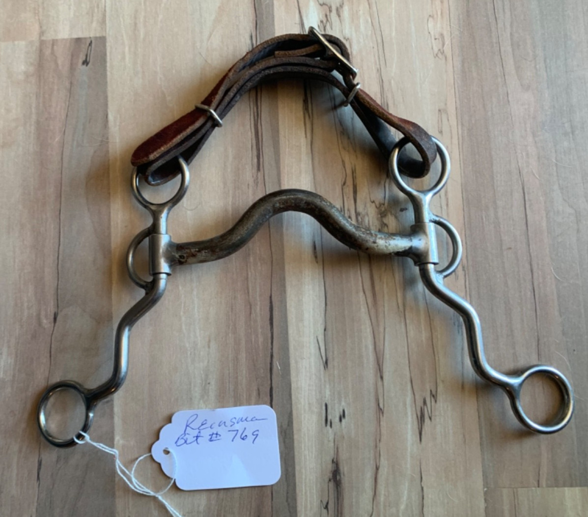 Reinsman Bit # 769 Sweet Iron Mouth 5"  SS  Swivel Shanks Horse Tack    mw