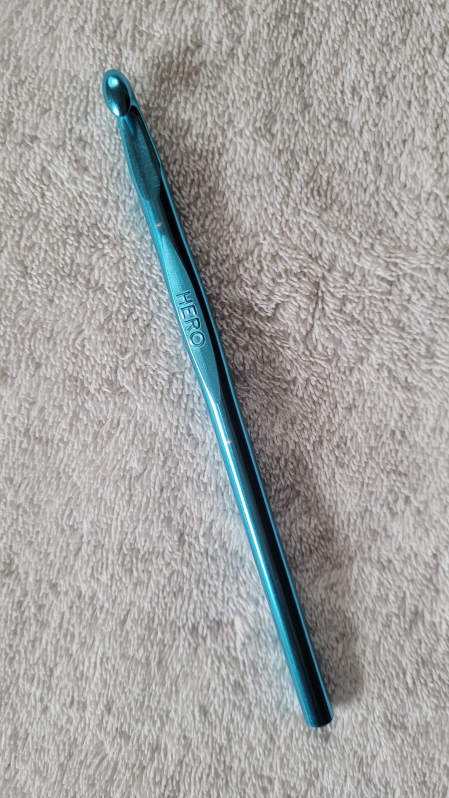 Vintage Hero Crochet Hook Made In Germany Size K Metal Blue