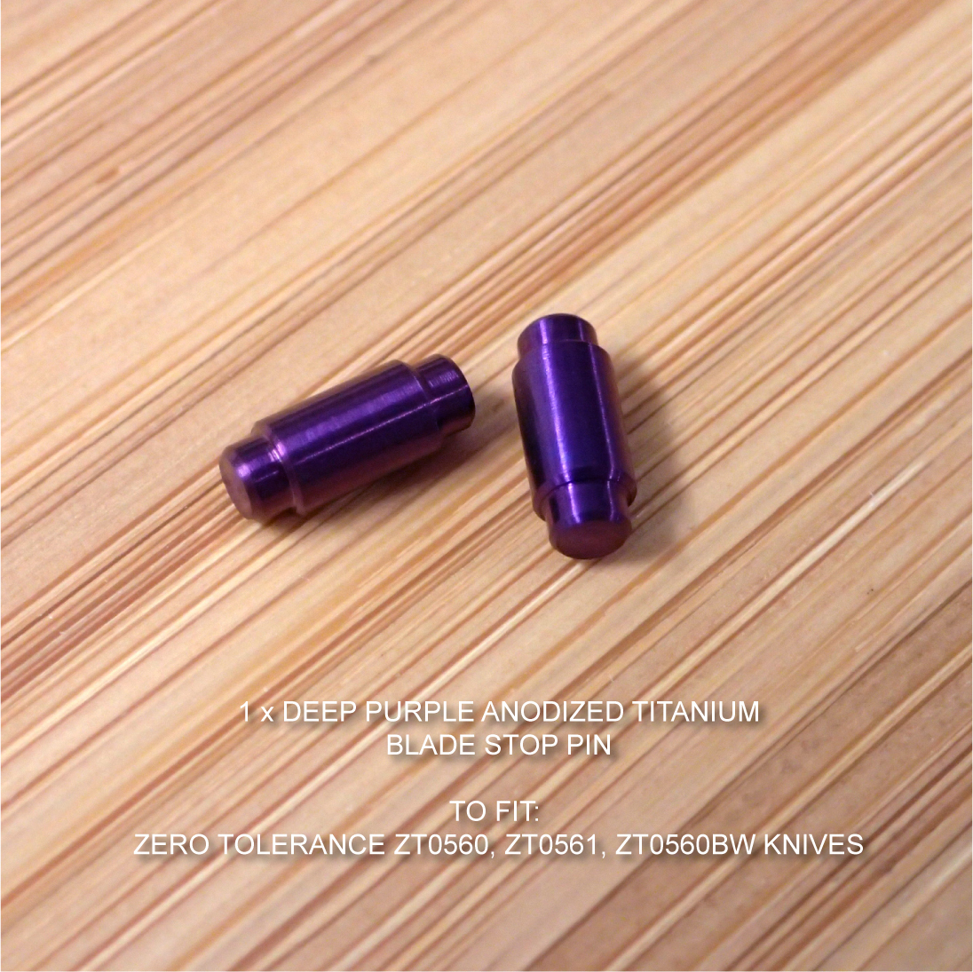 Zero Tolerance ZT0560 561 560 ZT Knife Anodized Titanium Blade Stop Pin - PURPLE