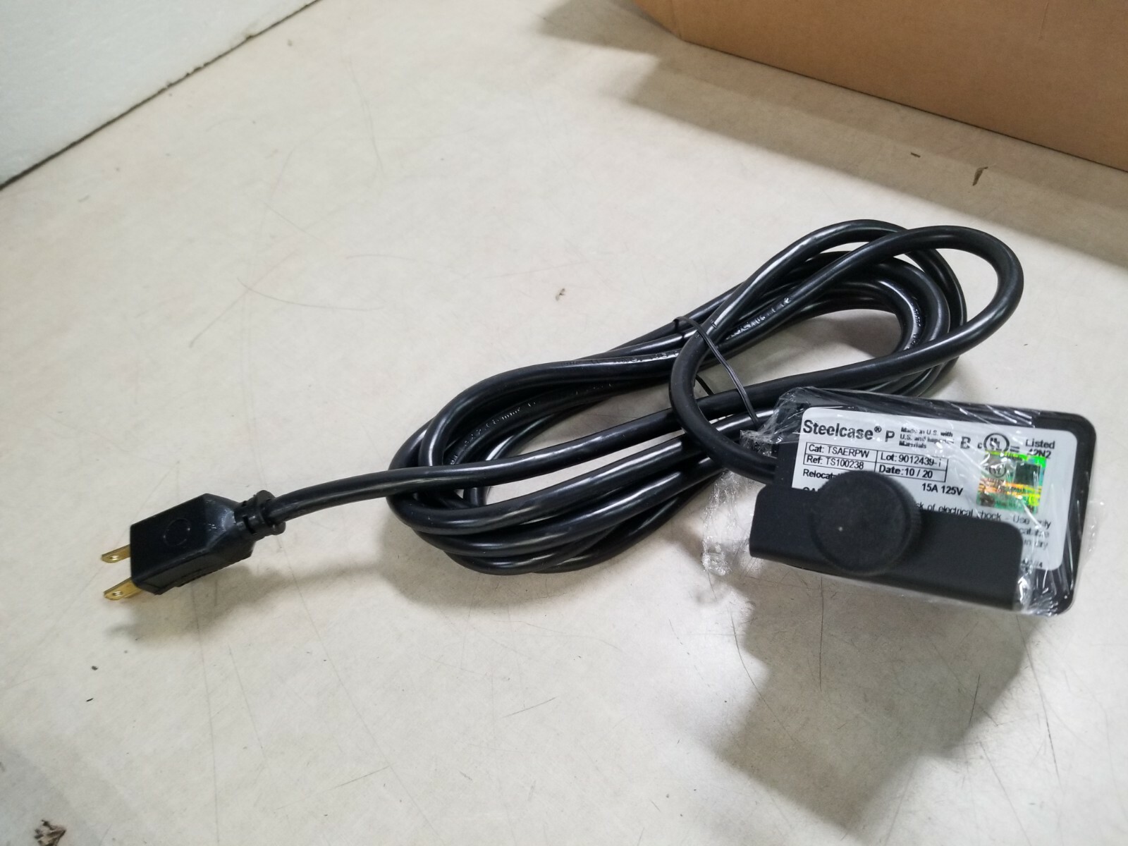 Steelcase Desk Relocatable Power Tap Extension Cord (TSAERPW)