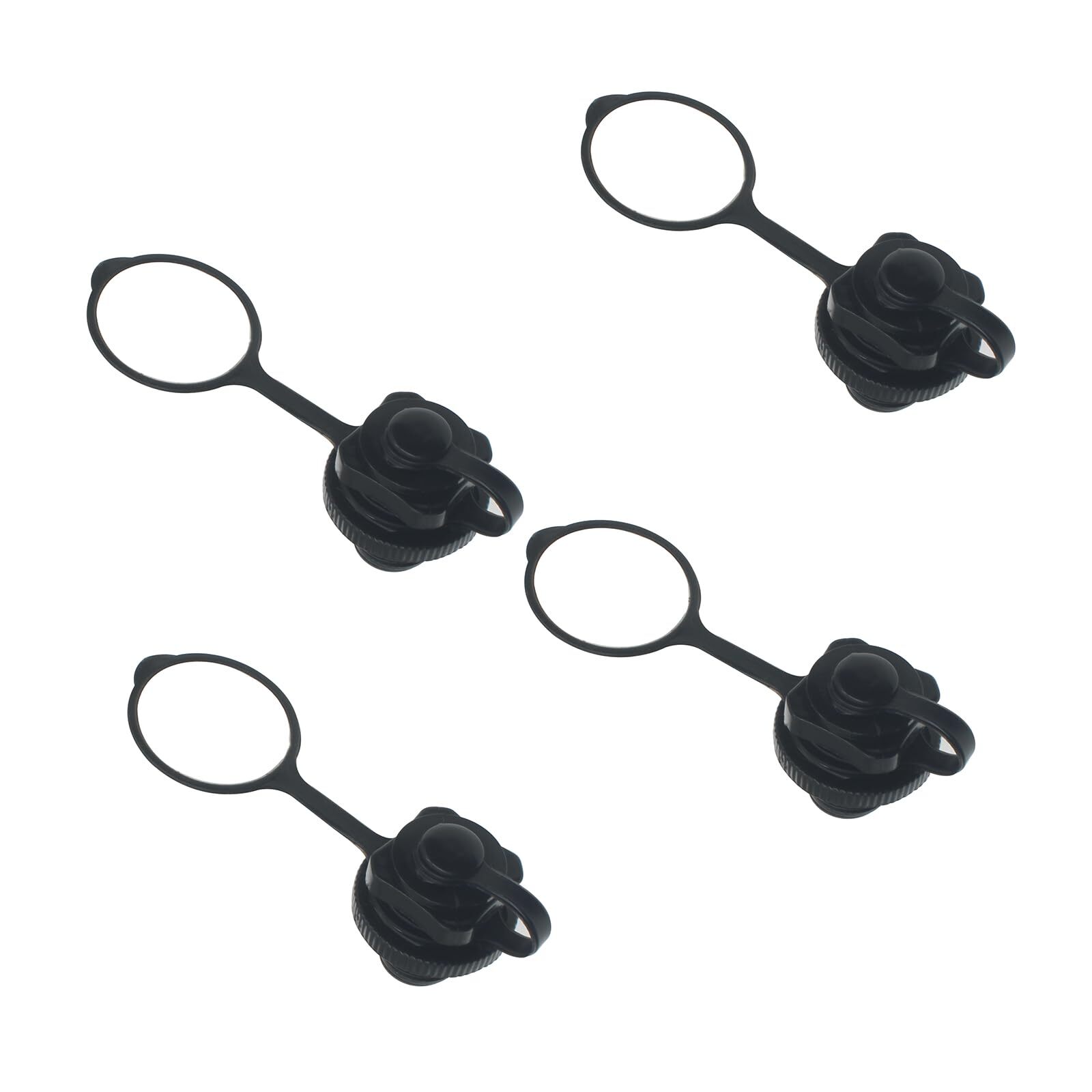4 Pcs Black Boston Valve Inflation Nozzle Inflation Boat One-Way Inflation Re...