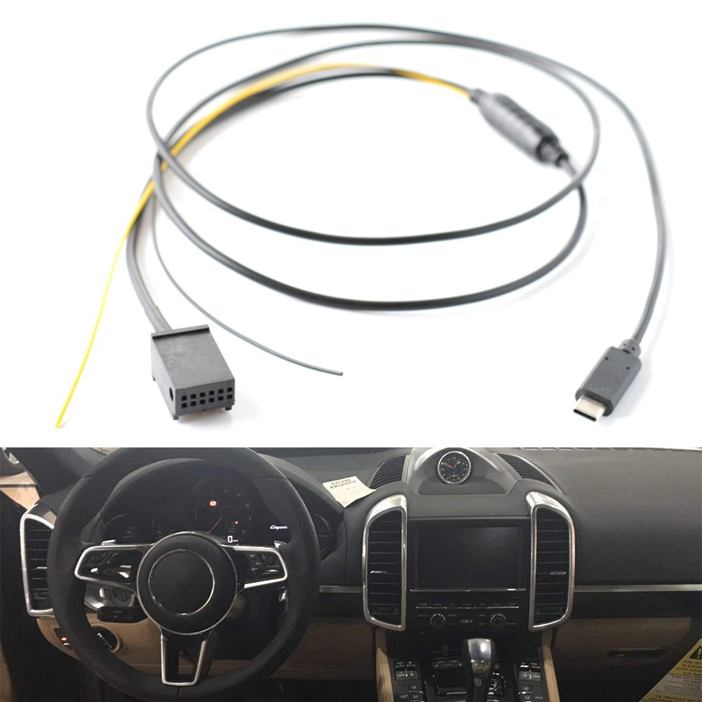 AUX Audio+Charging Cable for Cayenne CDR30 CDR31 TYPEC Quick Installation
