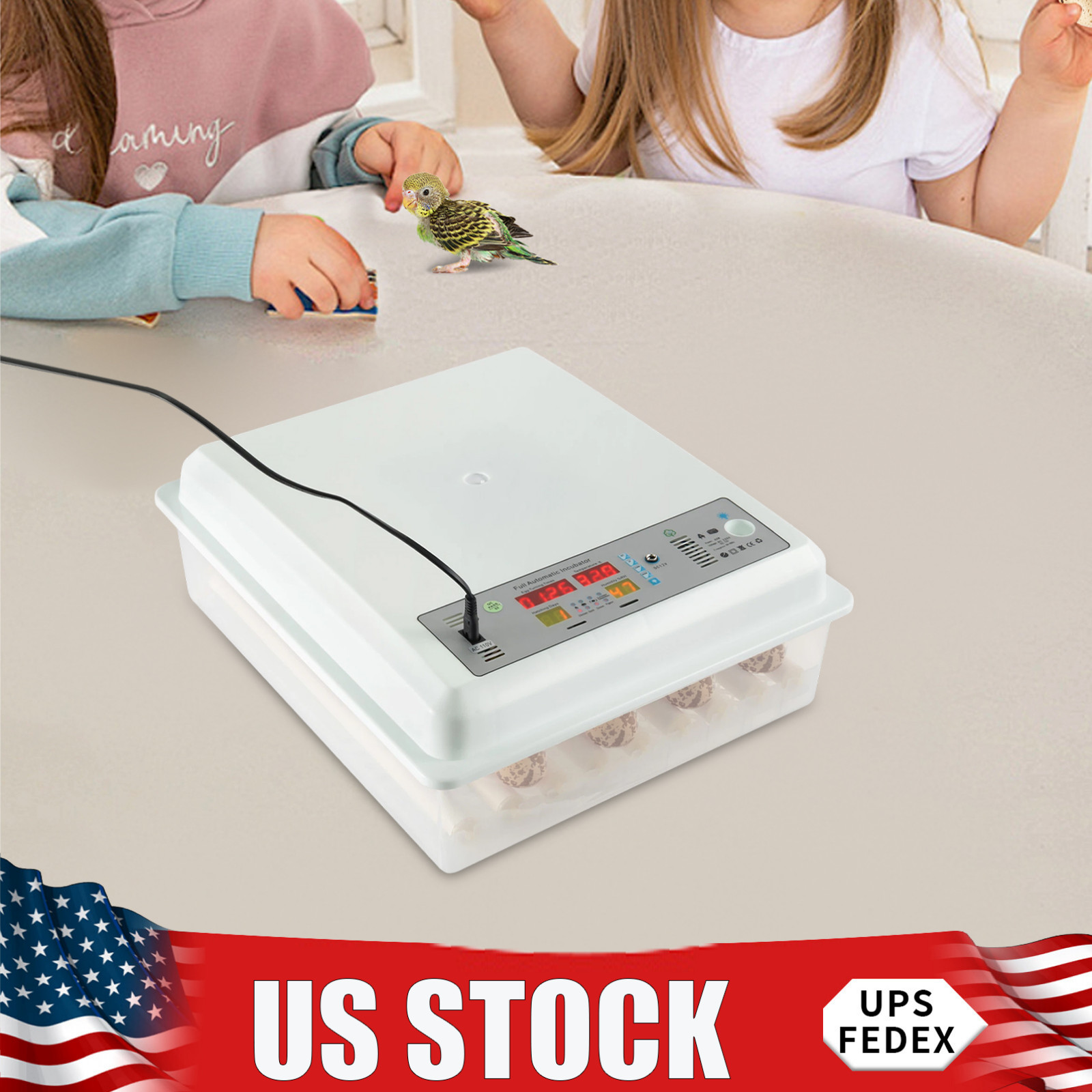 64 Digital Eggs Incubator Egg Hatcher With Temperature Control Automatic Turner