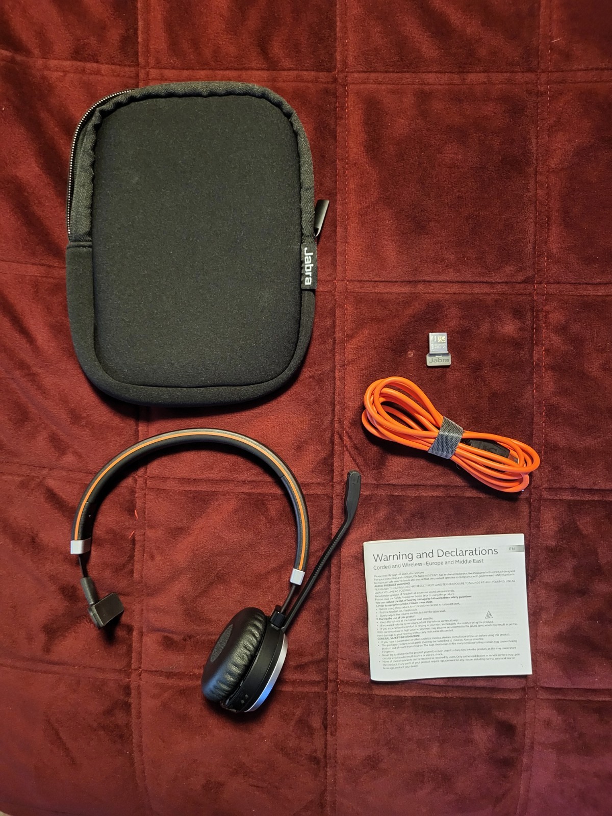 Jabra Evolve 65 MS Wireless Bluetooth Headset Mono UC with Link