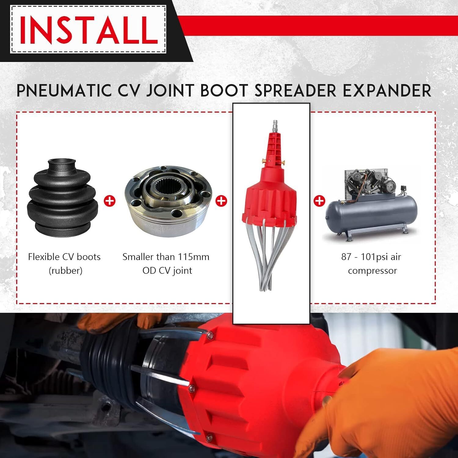 Universal Pneumatic CV Joint Boot Spreader Expander Install Installation Tool