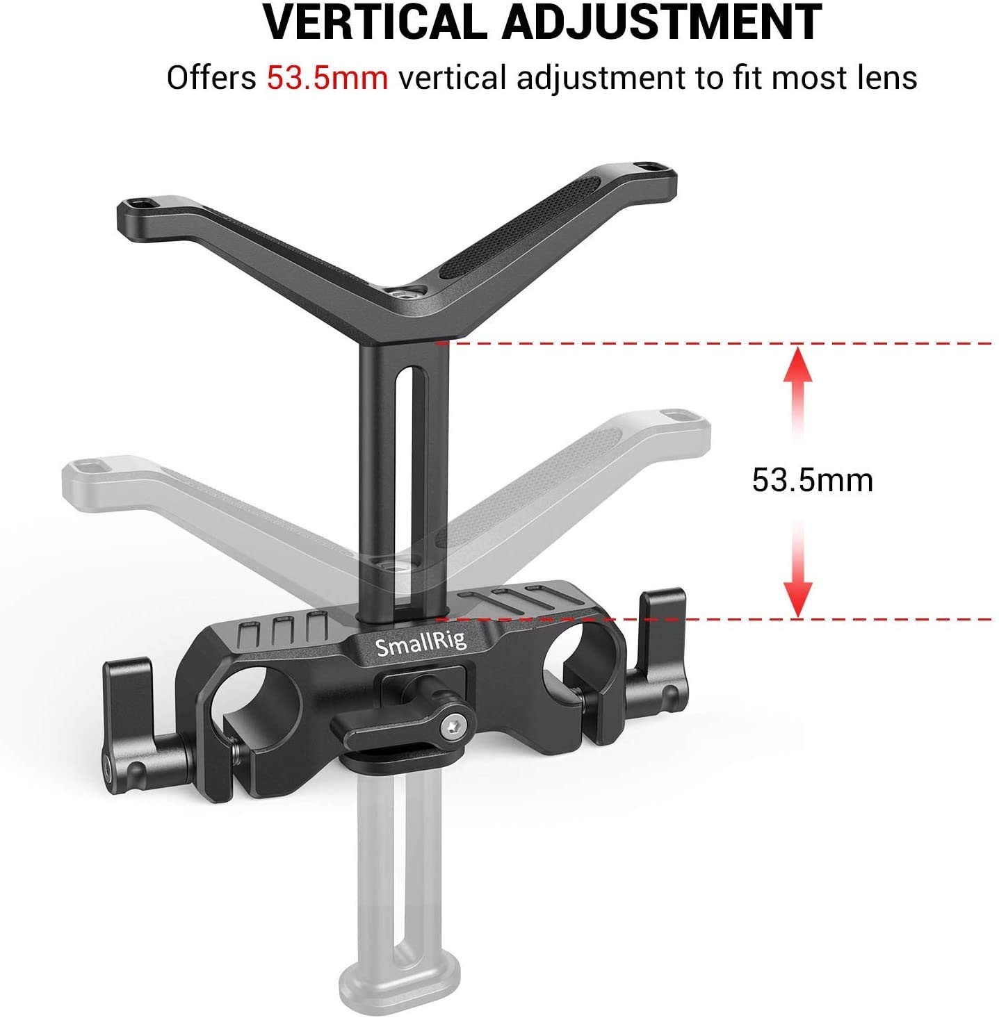15mm Long Lens Support Bracket for DSLR Camera Shoulder Rig Adjustable BSL2681