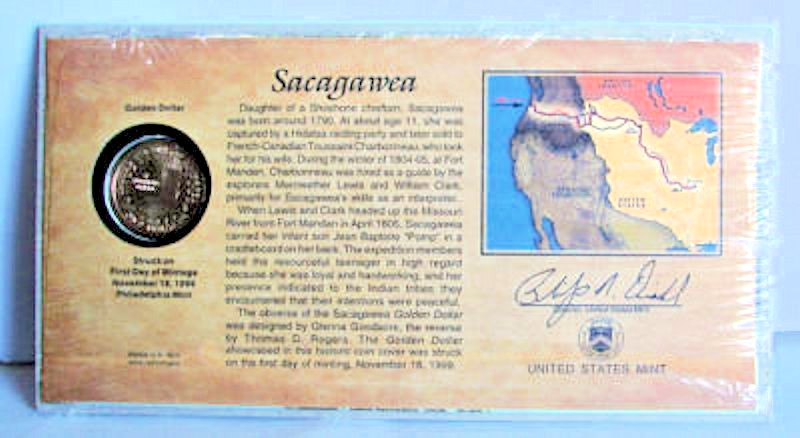 2000 SACAGAWEA GOLDEN DOLLAR FIRST DAY COIN COVER k4