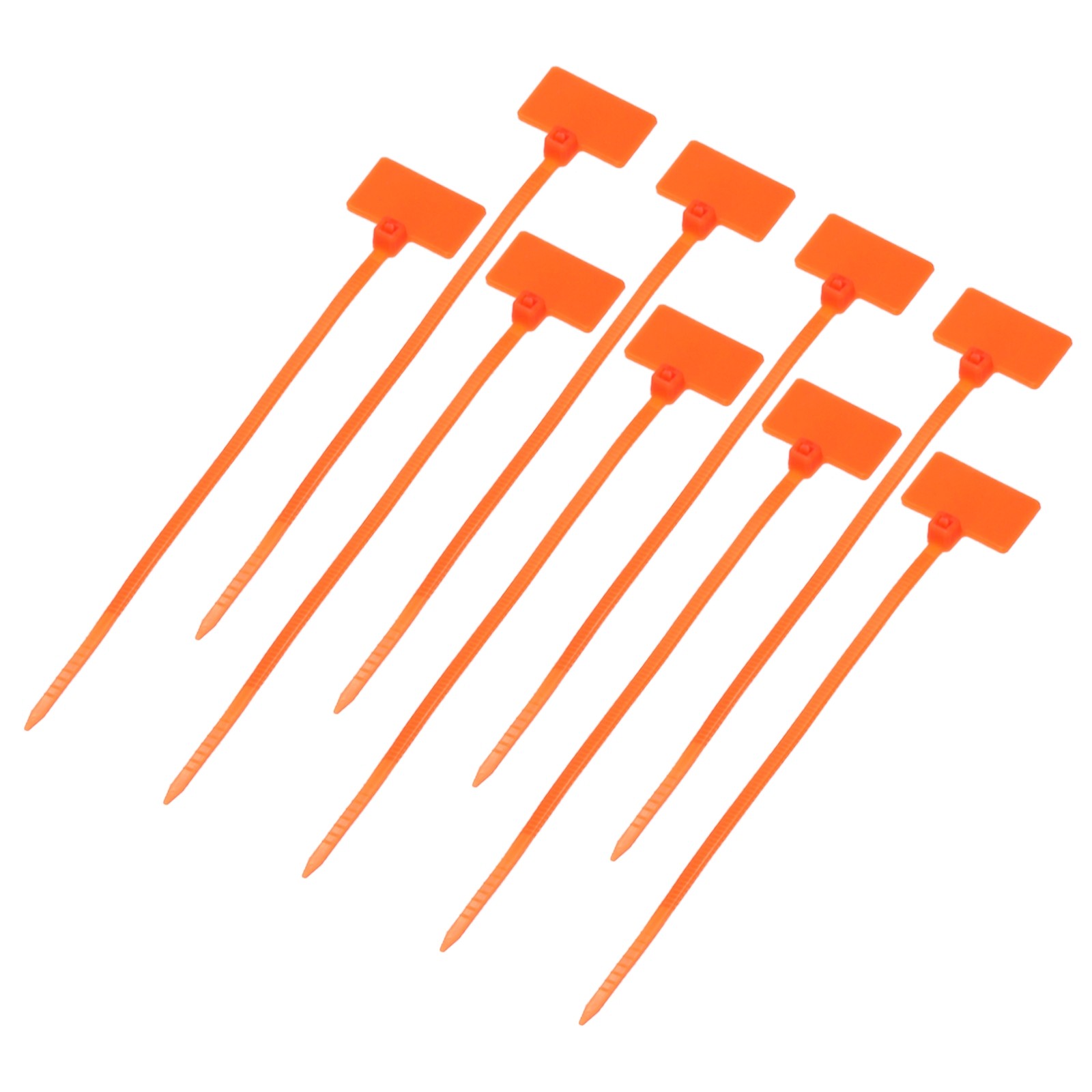 100pcs Marker Cable Zip Ties, 4 Inch Self-Locking Labels Zip Tie Wraps,Orange